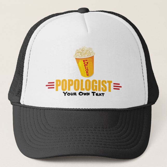 Gorra De Camionero Popcorn gracioso personalizado (Anverso)