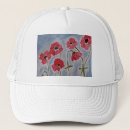 Gorra De Camionero Poppies rojos salvajes
