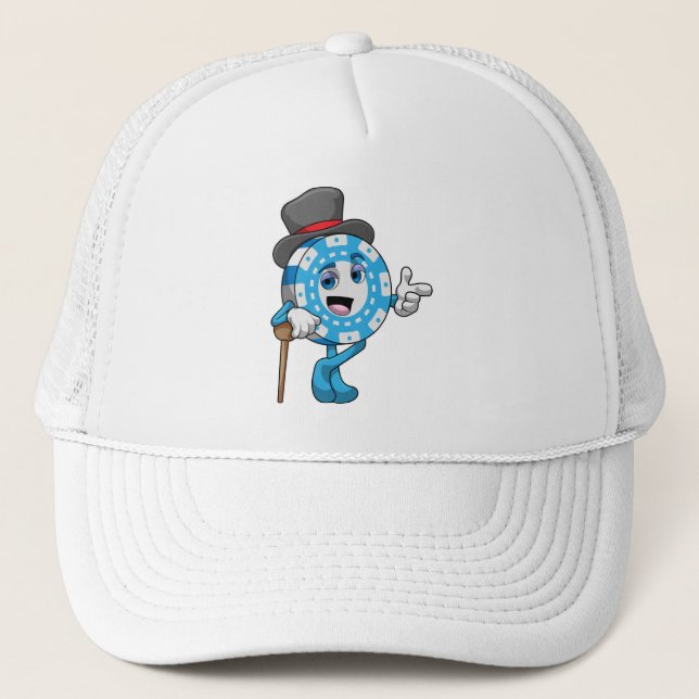 Gorra De Camionero Póquer con fichas de póker (Anverso)