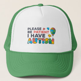 Gorra De Camionero Por Favor Sé Paciente Tengo Autismo Multicolor Puz