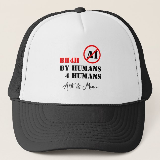 Gorra De Camionero Por Humans 4 Humans / Arts & Music (BH4H) (Anverso)