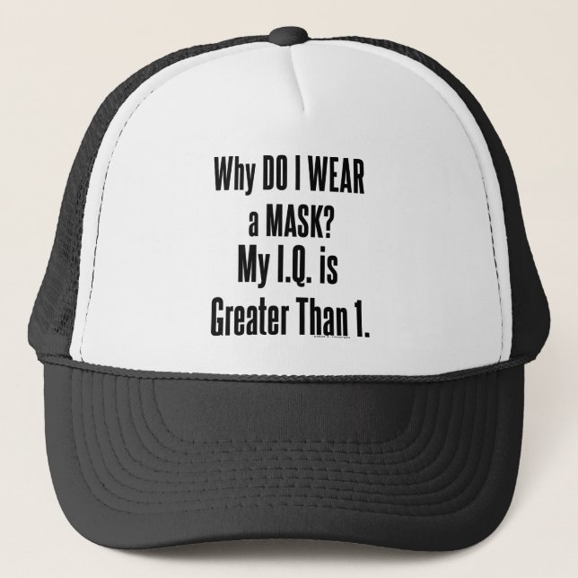 Gorra De Camionero ¿Por qué uso una máscara? (Anverso)