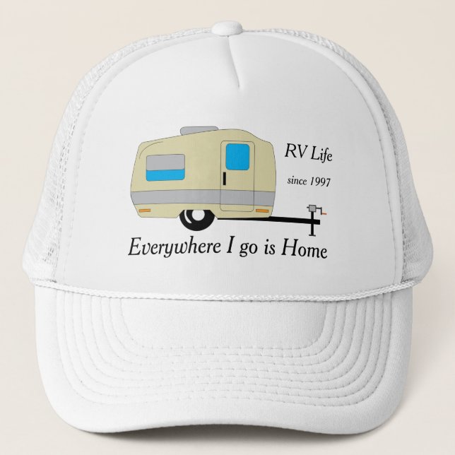 Gorra De Camionero Por todas partes voy soy vida casera de rv (Anverso)