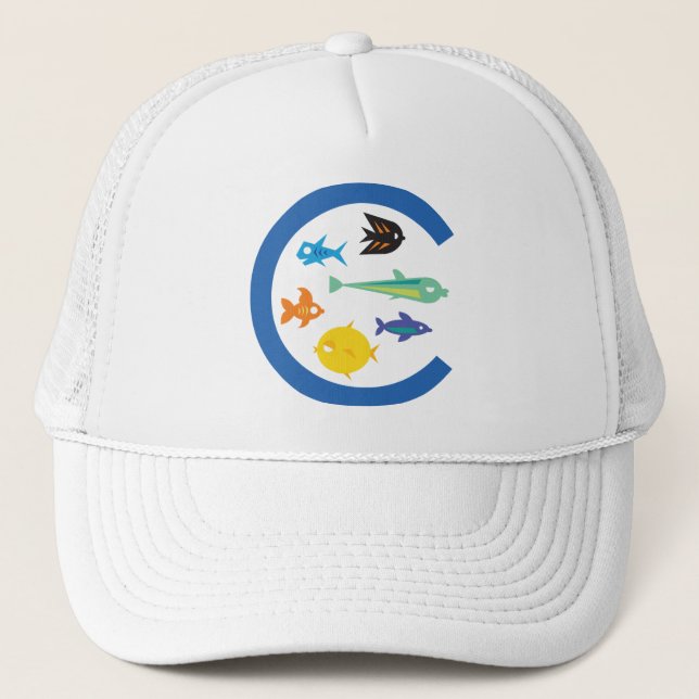 Gorra De Camionero Porciones de pescados en la "C " (Anverso)