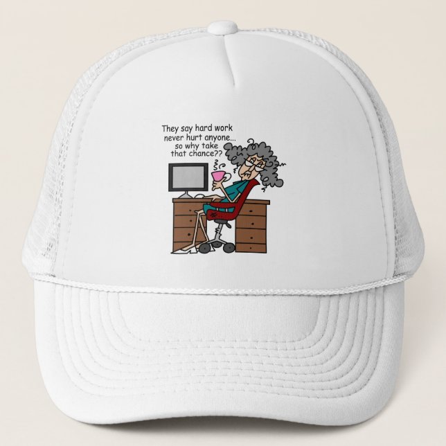 Gorra De Camionero Porqué humor del trabajo duro de la ocasión (Anverso)