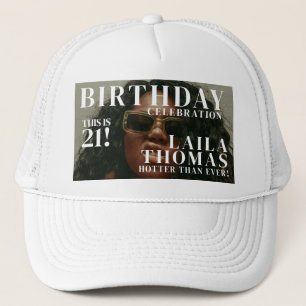 Gorra De Camionero Portada de revista de cumpleaños con foto personal