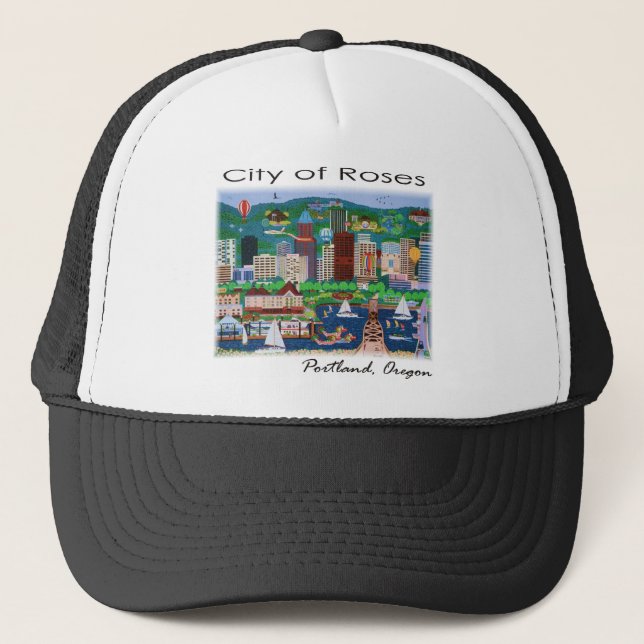 Gorra De Camionero Portland~ La ciudad de los Rosas (Anverso)