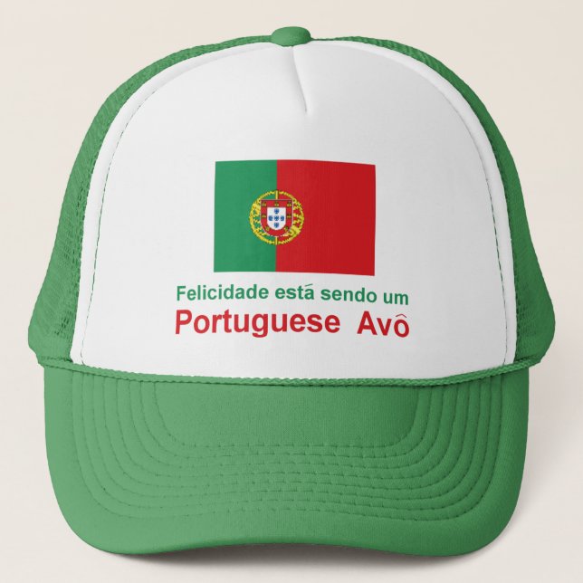 Gorra De Camionero Portugués feliz Avo (abuelo) (Anverso)