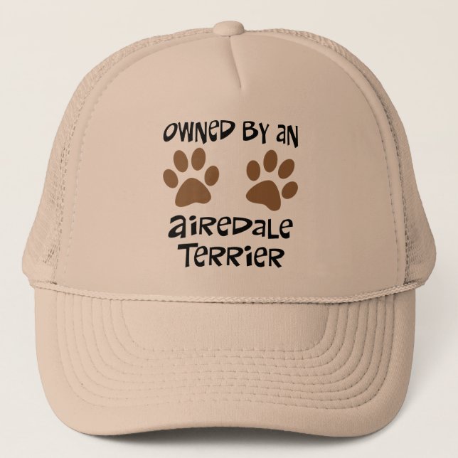 Gorra De Camionero Poseído por Airedale Terrier (Anverso)