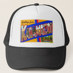 Gorra De Camionero Postal con letra grande para la cosecha de kalamaz