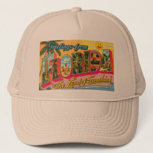 Gorra De Camionero Postal de la Florida del vintage