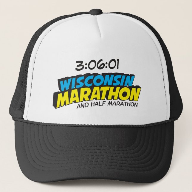 Gorra De Camionero Poste-Maratón del maratón de Wisconsin (Anverso)