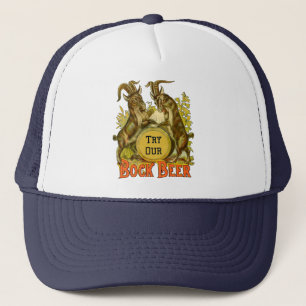 Gorra De Camionero Póster de cerveza Bock vintage: Salón de bar antig