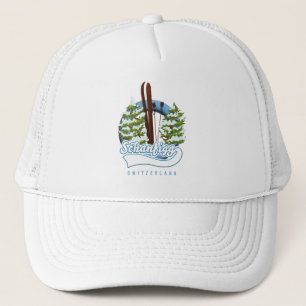 Gorra De Camionero Poster de esquí de Schanfigg Suiza
