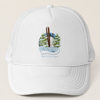 Gorra De Camionero Poster de esquí de Schanfigg Suiza