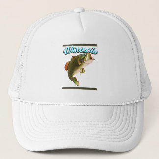 Gorra De Camionero Poster pesquero de Wisconsin