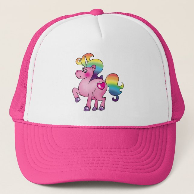 Gorra De Camionero potro lindo del unicornio (Anverso)
