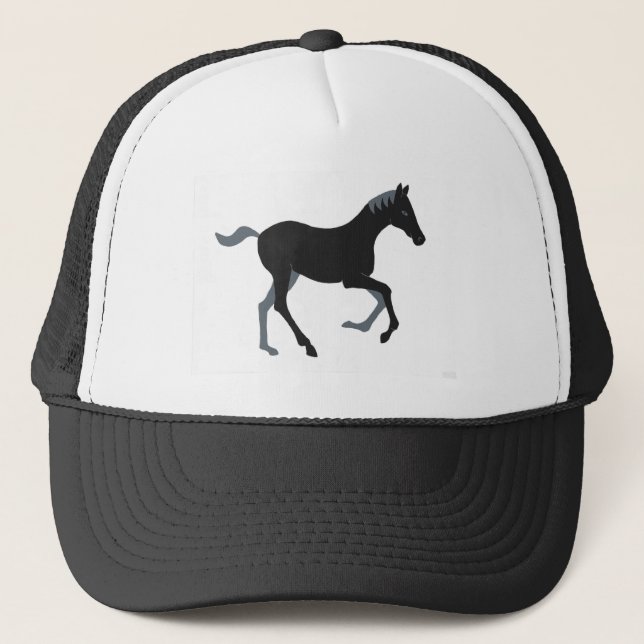 Gorra De Camionero Potro negro (Anverso)