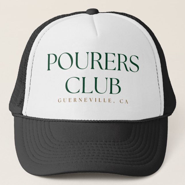 Gorra De Camionero Pourers Club Trucker Hat – Guerneville, CA (Anverso)