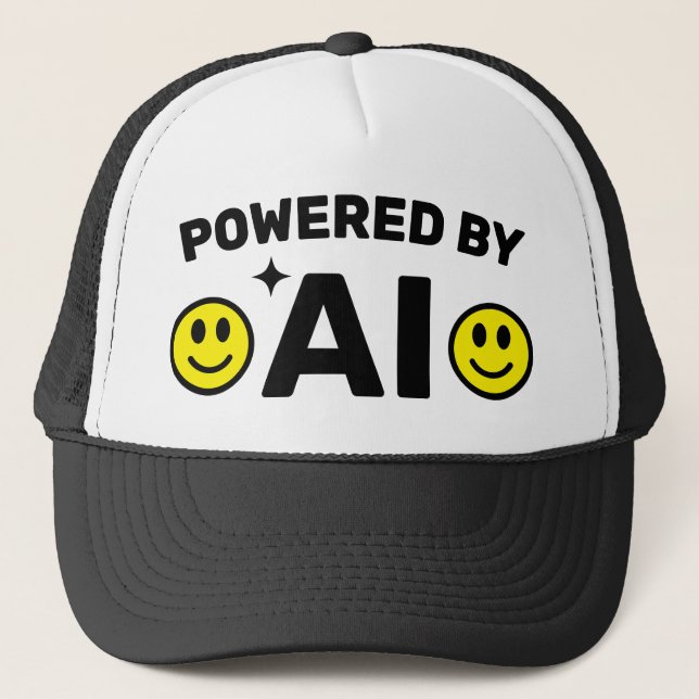 Gorra De Camionero Powered by AI™ Trucker Hat (Anverso)