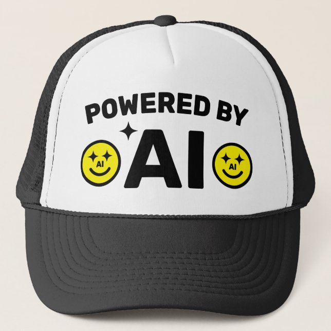 Gorra De Camionero Powered by AI™ Trucker Hat (Anverso)