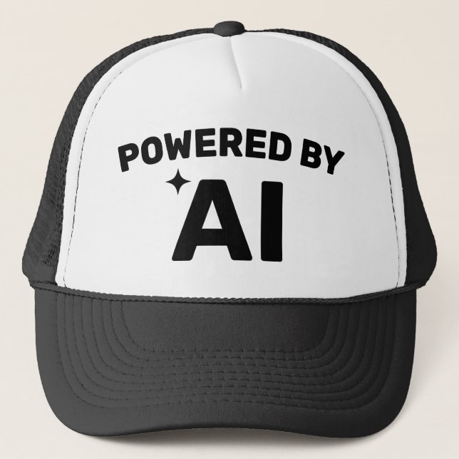 Gorra De Camionero Powered by AI™ Trucker Hat (Customize It!) (Anverso)