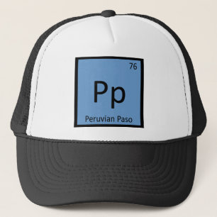 Gorra De Camionero Pp - Símbolo del Elemento Químico del Paso Peruano
