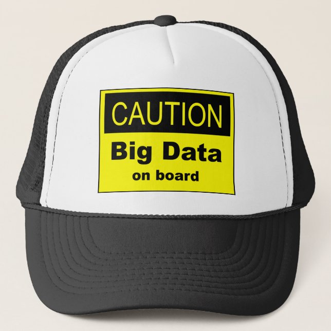 Gorra De Camionero Precaución de grandes datos a bordo (Anverso)