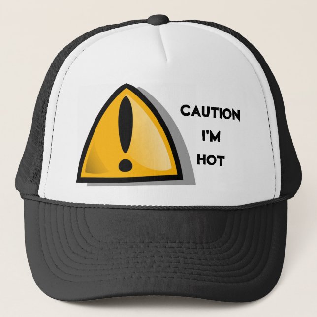 GORRA DE CAMIONERO PRECAUCIÓN, SOY CALIENTE. (Anverso)