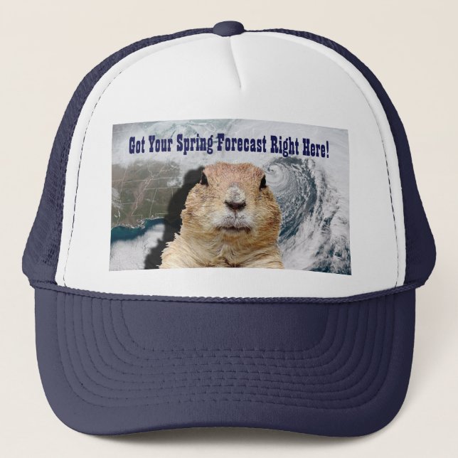 Gorra De Camionero Predicción de primavera de Groundhog (Anverso)