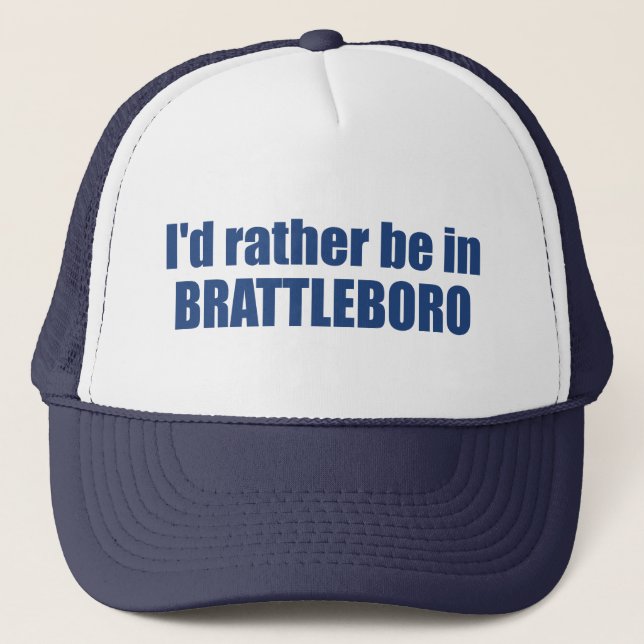 Gorra De Camionero Preferiría Estar En Brattleboro Vermont (Anverso)