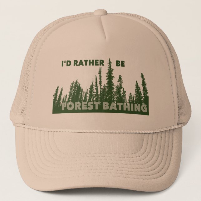 Gorra De Camionero Prefiero bañarme en los bosques (Anverso)