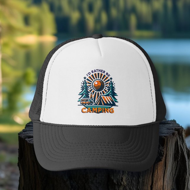 Gorra De Camionero Prefiero estar acampando vibraciones antiguas (Subido por el creador)