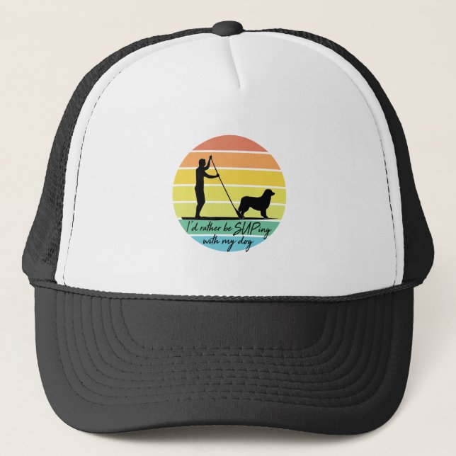 Gorra De Camionero Prefiero estar con mi suplicio de perro (Anverso)