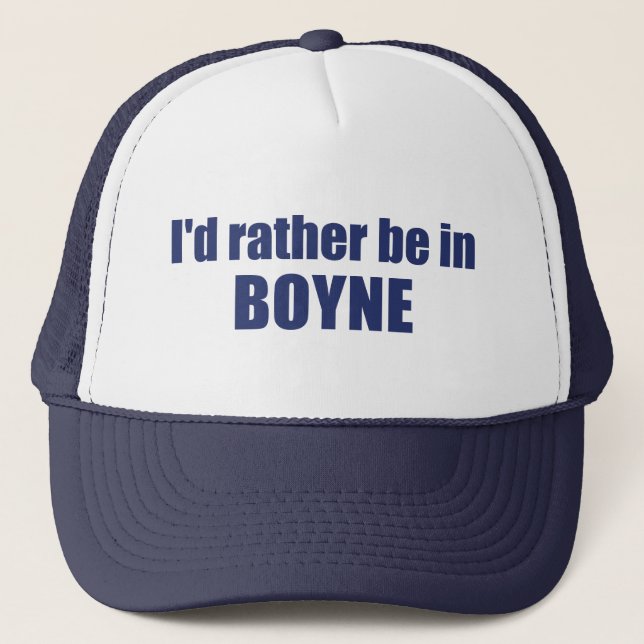 Gorra De Camionero Prefiero estar en Boyne Michigan (Anverso)