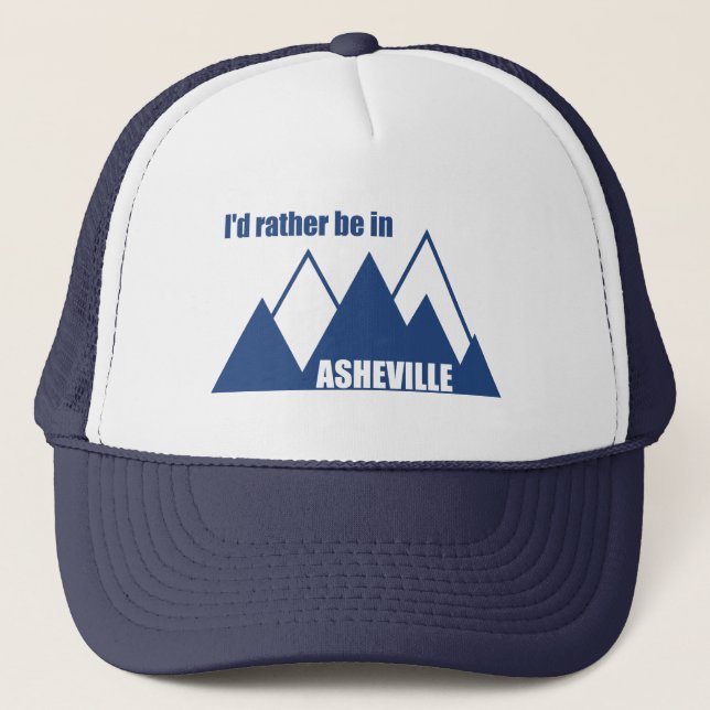 Gorra De Camionero Prefiero estar en la montaña Asheville de Carolina (Anverso)
