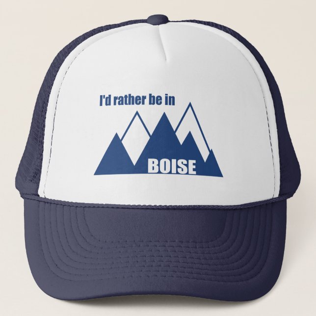 Gorra De Camionero Prefiero estar en la montaña Boise Idaho (Anverso)