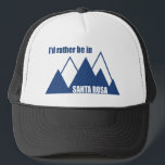 Gorra De Camionero Prefiero estar en la montaña Santa Rosa California<br><div class="desc">En el condado de Sonoma,  Santa Rosa California ofrece infinitas oportunidades al aire libre,  en el río ruso se puede practicar kayak,  piragüismo y paseos a caballo,  y en todas partes hay senderos para practicar senderismo y ciclismo.</div>