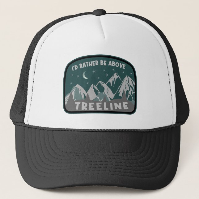 Gorra De Camionero Prefiero estar por encima de Treeline (Anverso)