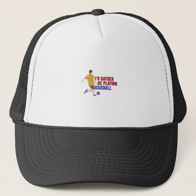 Gorra De Camionero Prefiero jugar a KickBall (Anverso)