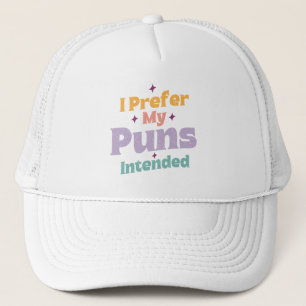 Gorra De Camionero Prefiero Mis Puns Para El Chiste Sarcástico Retro 
