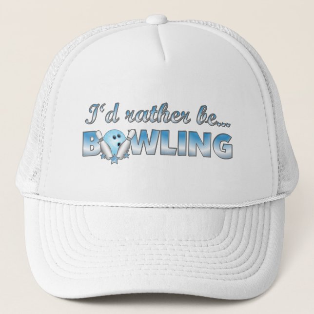 Gorra De Camionero Prefiero ser BOWLING (azul) (Anverso)