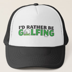 Gorra De Camionero Prefiero Ser Golfista Jugando Al Golf Putt Hole En
