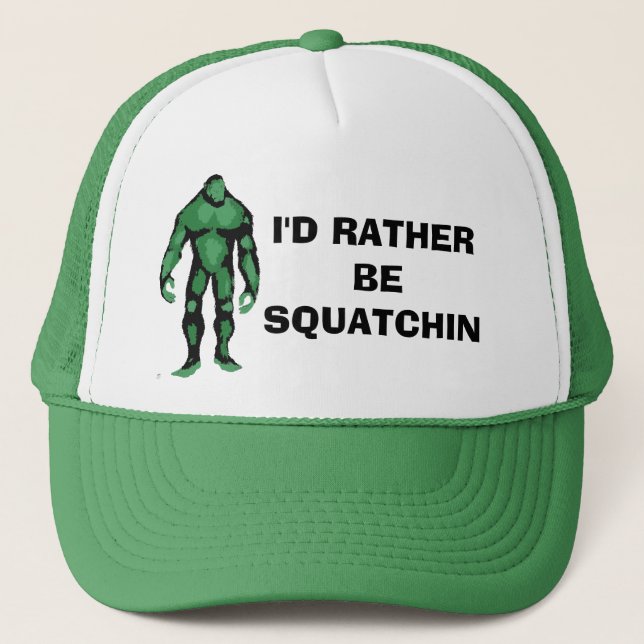 Gorra De Camionero Prefiero Squatchin Trucker Hat (Anverso)
