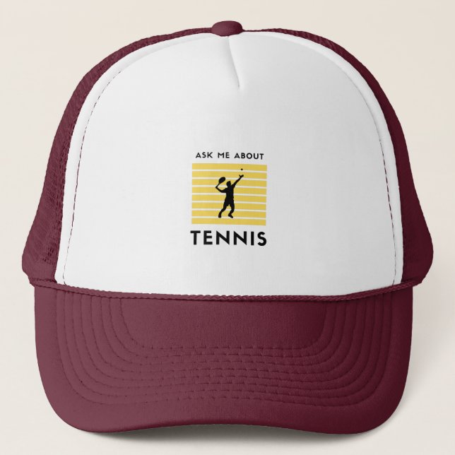 Gorra De Camionero Pregúntame sobre el tenis (Anverso)