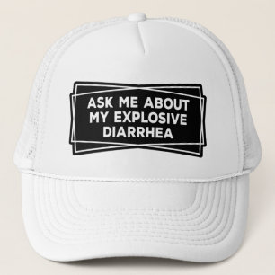 Gorra De Camionero Pregúntame sobre mi divertida diarrea vintage dive