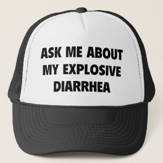 Gorra De Camionero Pregúntame sobre mi explosiva diarrea