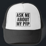 Gorra De Camionero Pregúntame sobre mi imagen de perfil de PFP Funny<br><div class="desc">Las PFP (fotos de perfil) son NFT en línea. Es posible que sus amigos de IRL (en la vida real) no sepan de ellos. Esta es una buena manera de dar a conocer tu colección de PFP o PFP y de hacer que una conversación fluya. También hace una idea de...</div>