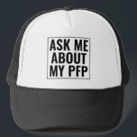 Gorra De Camionero Pregúntame sobre mi imagen de perfil de PFP Funny<br><div class="desc">Las PFP (fotos de perfil) son NFT en línea. Es posible que sus amigos de IRL (en la vida real) no sepan de ellos. Esta es una buena manera de dar a conocer tu colección de PFP o PFP y de hacer que una conversación fluya. También hace una idea de...</div>