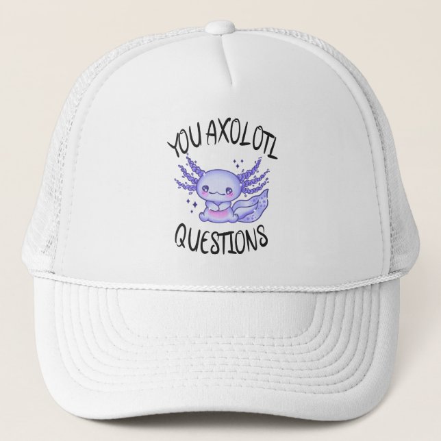 Gorra De Camionero Preguntas axolotl (Anverso)